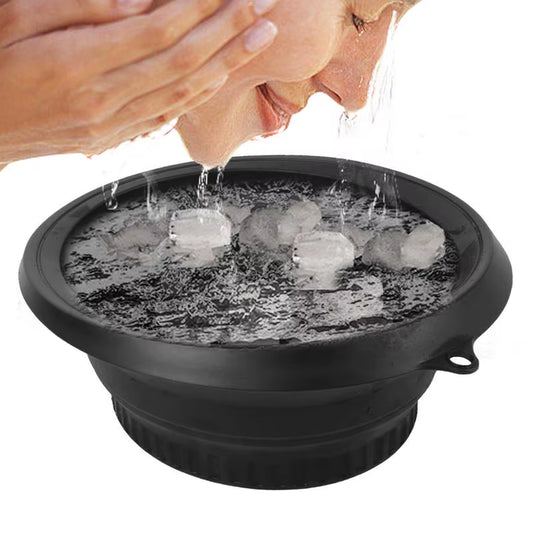 Protable Face Ice Bath Bowl for Facials Plunge Dipping Face Folding Ice Facials Washbasin Facials Skin Care Tool for Home Travel